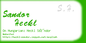 sandor heckl business card